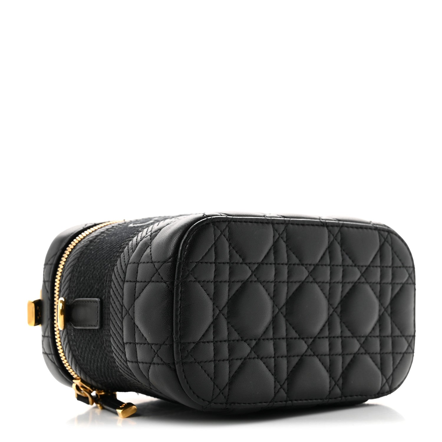 Christian Dior Lambskin Cannage Small Diortravel Vanity Case Black 4 of 6