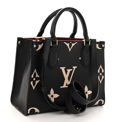 Louis Vuitton Empreinte Monogram Giant Onthego PM Black Beige 3 of 9