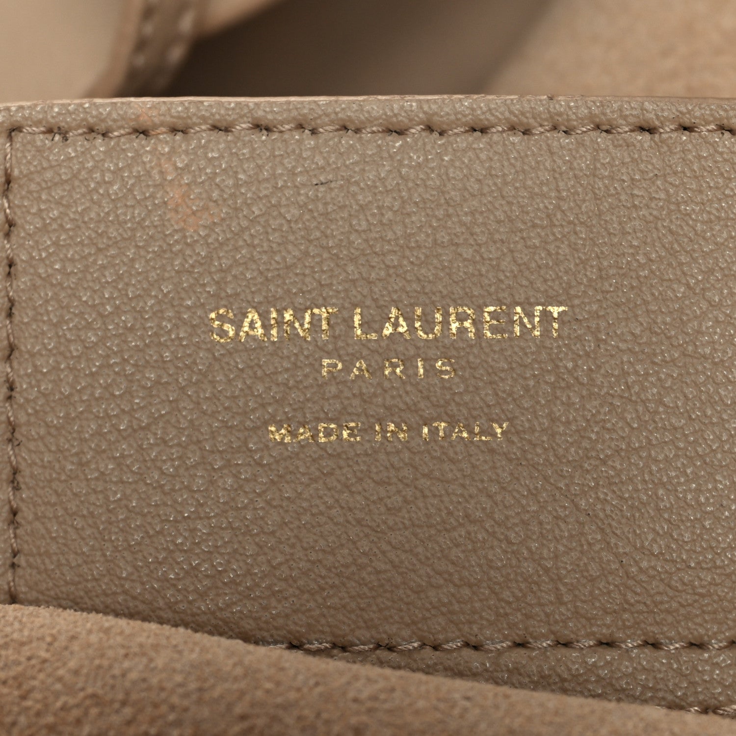 Saint Laurent Calfskin Large Shopping Tote Dark Beige 7 of 14