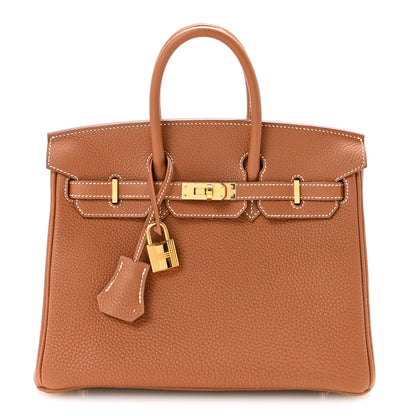 Hermes Togo Birkin 25 Gold 1 of 11
