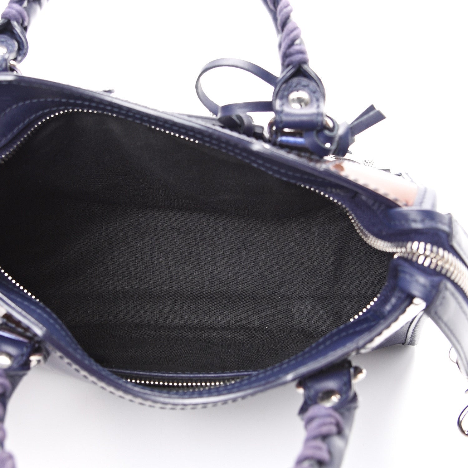 Balenciaga Smooth Calfskin Metallic Patent Giant 12 Silver Hardware Mini City Ultraviolet 4 of 14