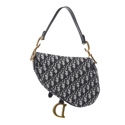 Christian Dior Monogram Saddle Bag Blue 3 of 9