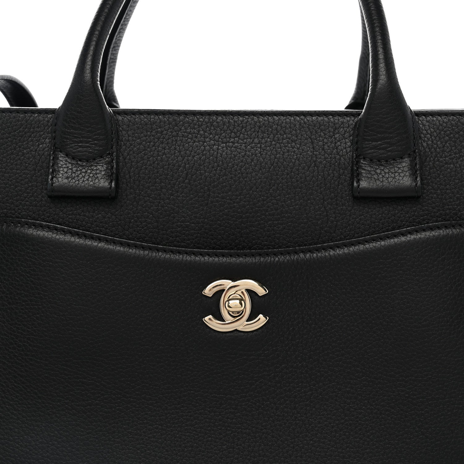 Chanel Grained Calfskin Small Neo Executive Shopper Tote Black 8 of 11