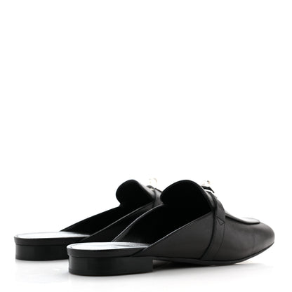 Hermes Goatskin Oz Mules 39.5 Black 4 of 9