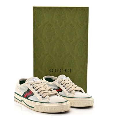 Gucci Mesh Web Womens 1977 Tennis Sneakers 35 Great 35.5 White Mystic White 9 of 9