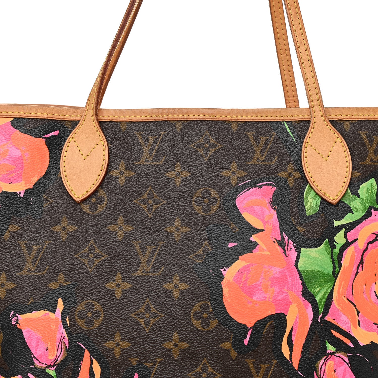 Louis Vuitton Monogram Roses Neverfull MM 8 of 14