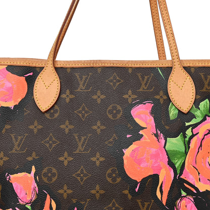 Louis Vuitton Monogram Roses Neverfull MM 8 of 14