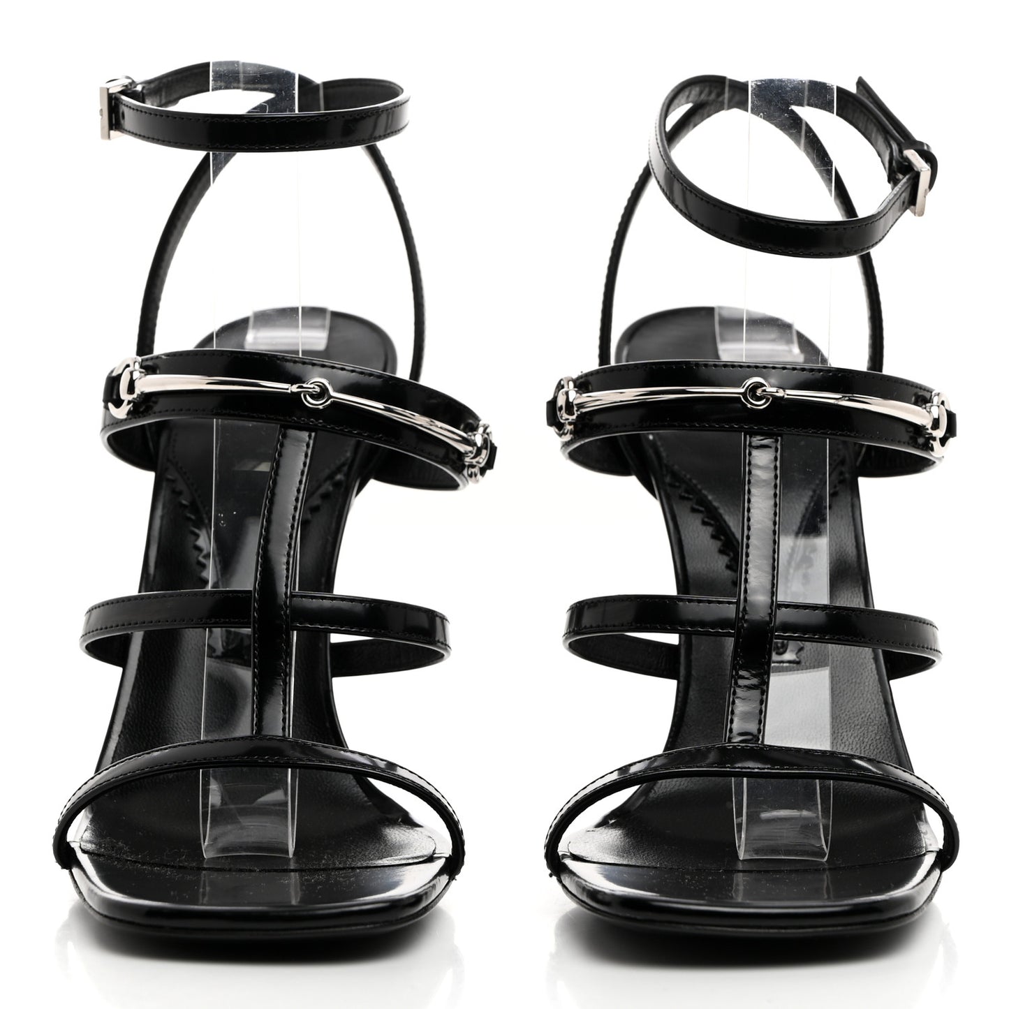 Nappa Regent Strappy Horsebit Sandals 37 Black