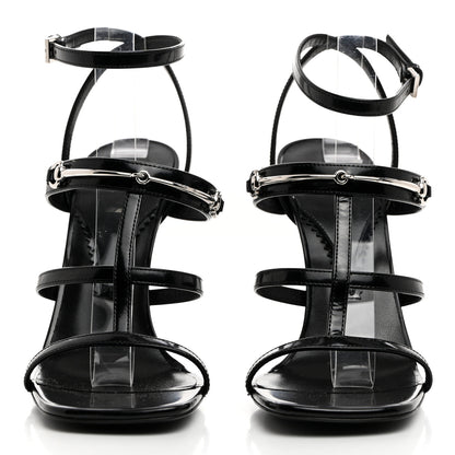 Gucci Nappa Regent Strappy Horsebit Sandals 37 Black 2 of 8