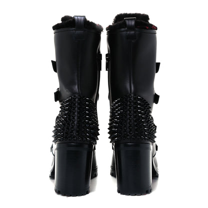 Christian Louboutin Calfskin Shearling Glorymount 70 Boots 39 Black 5 of 10
