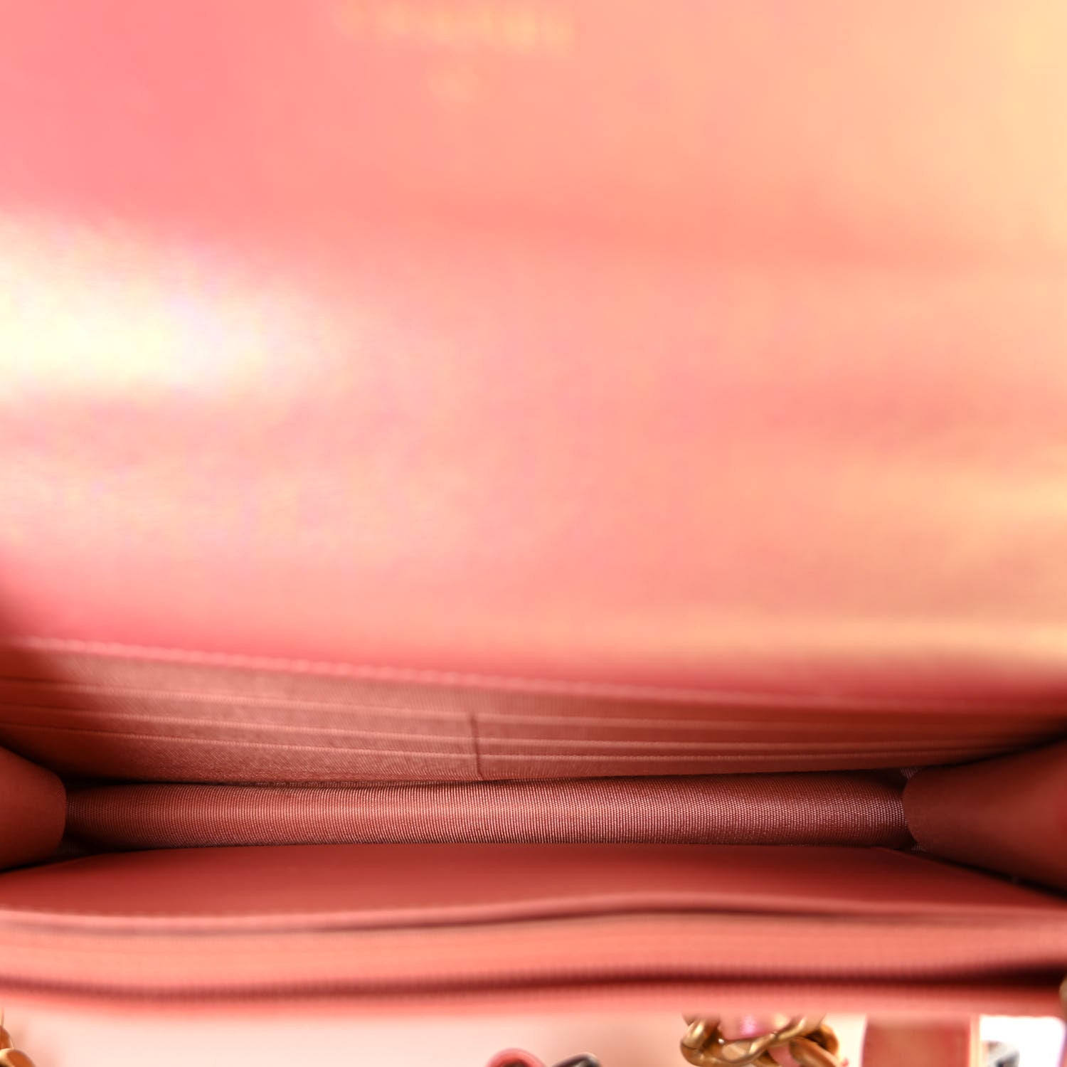 Chanel Iridescent Calfskin Quilted Chanel 19 Wallet On Chain WOC Pink 5 of 10