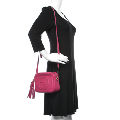 Gucci Pebbled Calfskin Small Soho Disco Bag Fuchsia 2 of 12