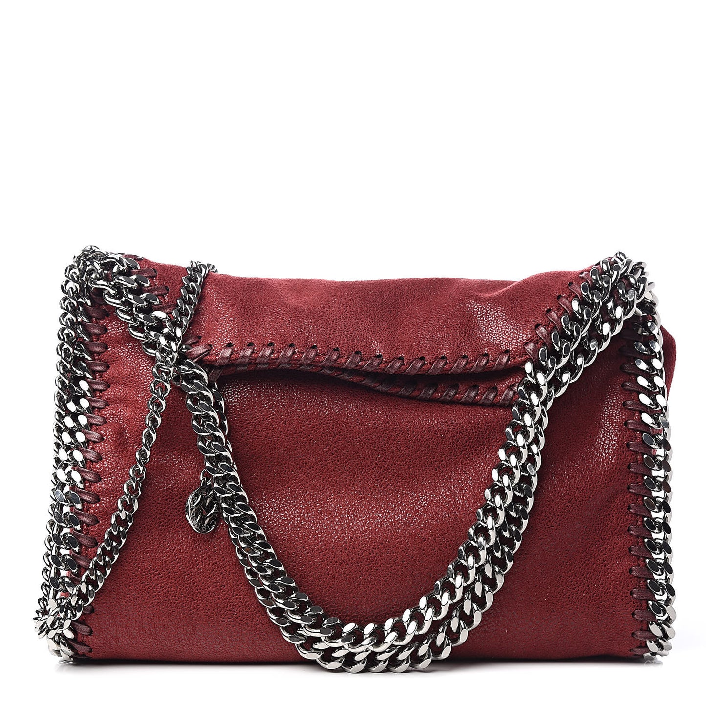 Shaggy Deer Mini Falabella Fold Over Tote Ruby