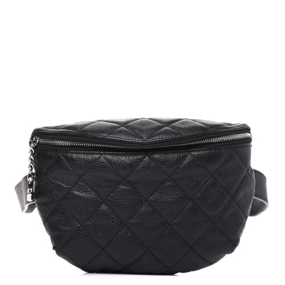 Chanel Grained Calfskin Quilted Waist Belt Bag Black 1 of 11