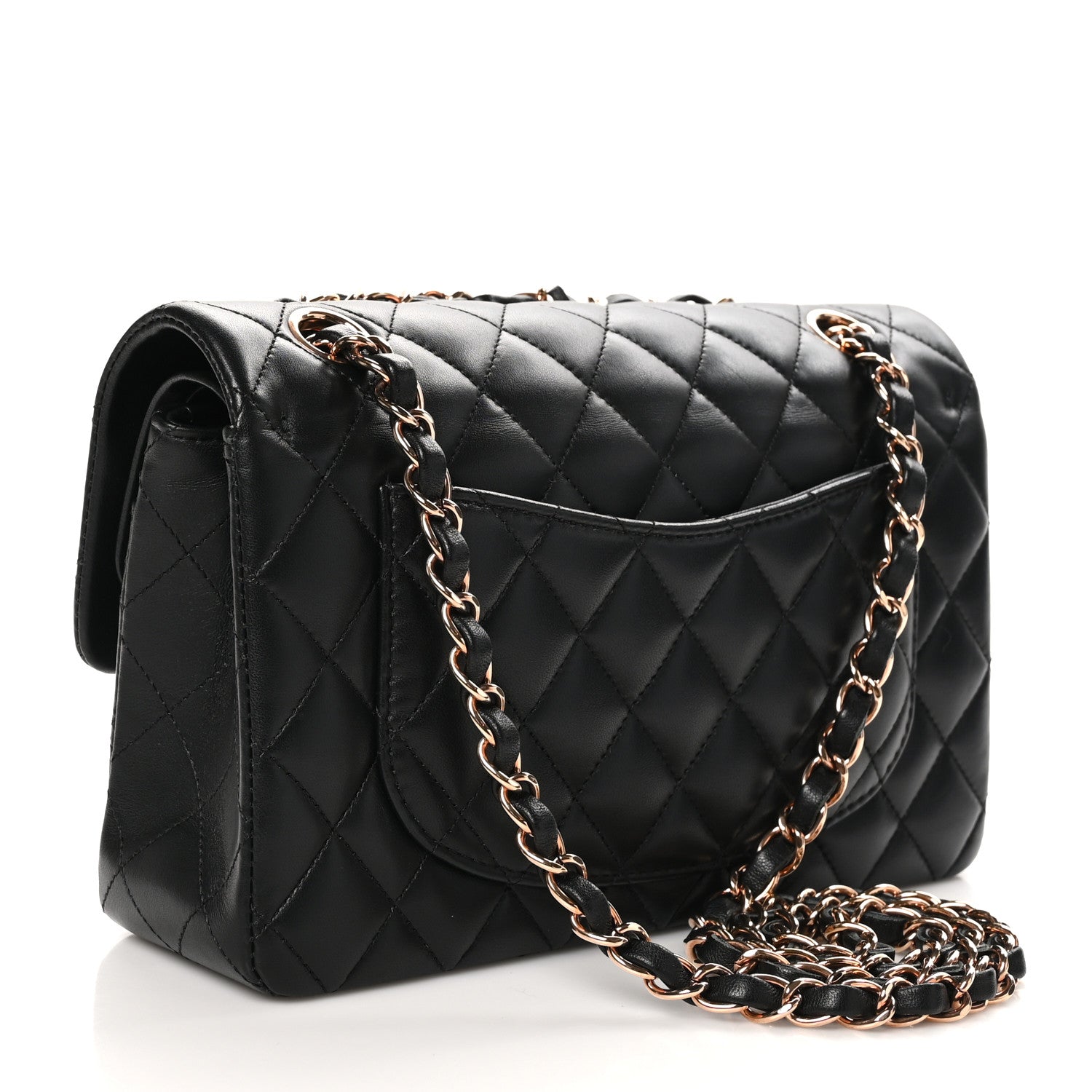 Chanel Lambskin Quilted Small Double Flap Black 3 of 11