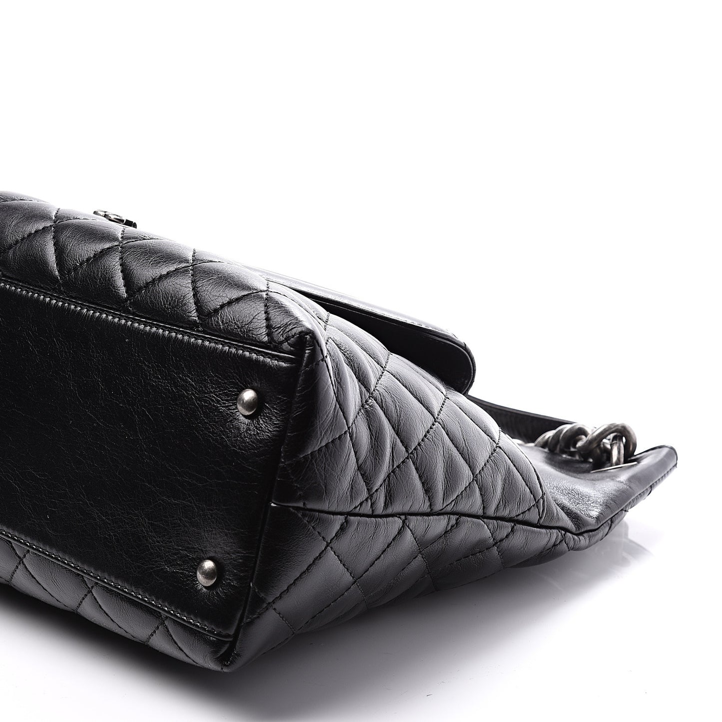 Aged Calfskin Quilted Mad About Quilting Hobo Black