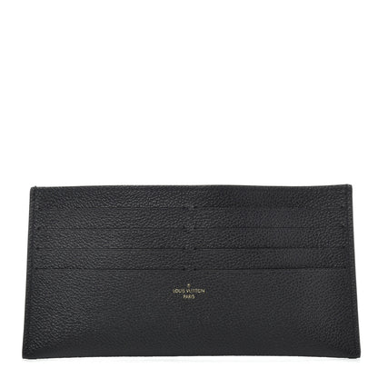 Louis Vuitton Calfskin Felicie Chain Wallet Card Holder Insert Black 1 of 6