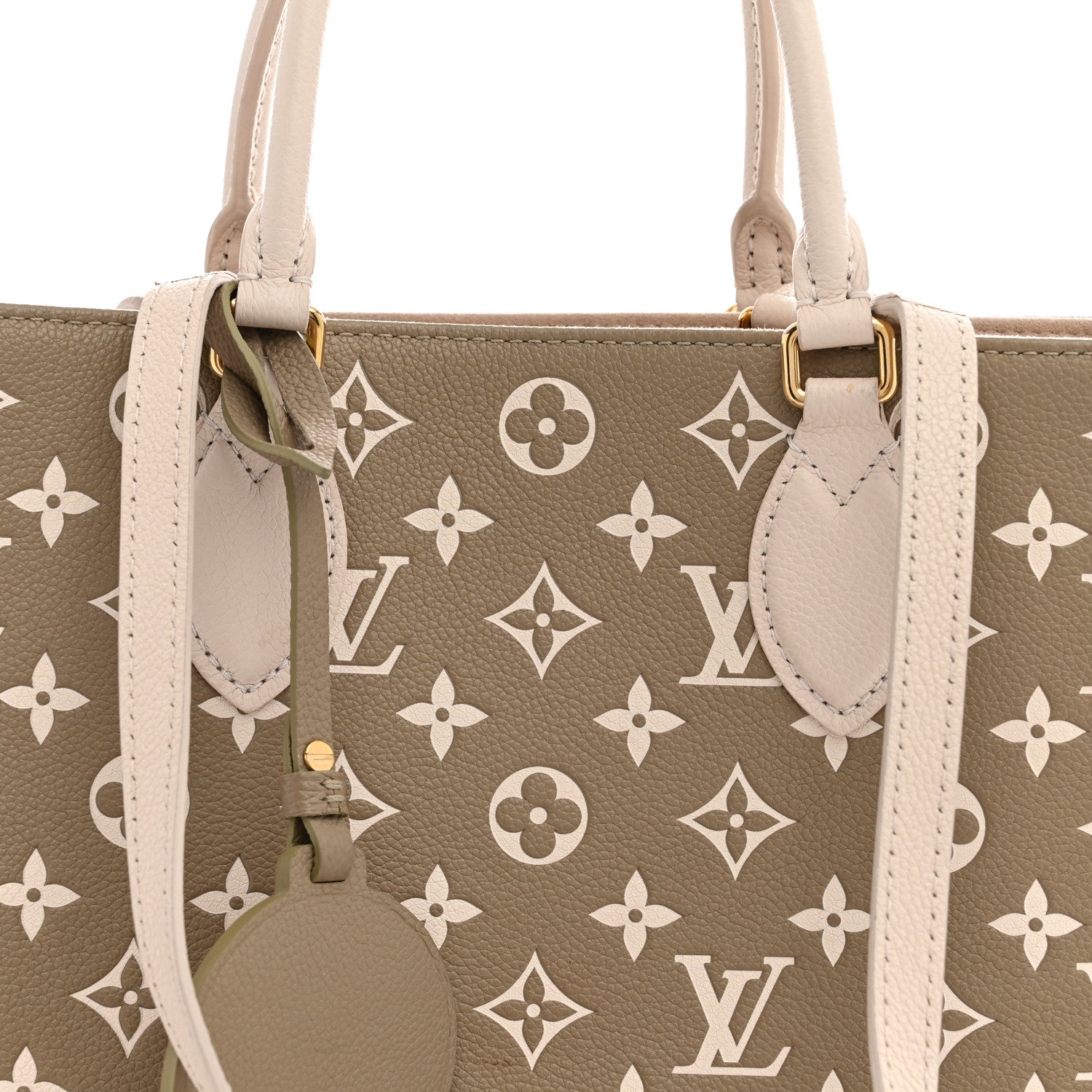 Louis Vuitton Empreinte Monogram Spring In The City Onthego MM Kaki Beige Cream 7 of 12
