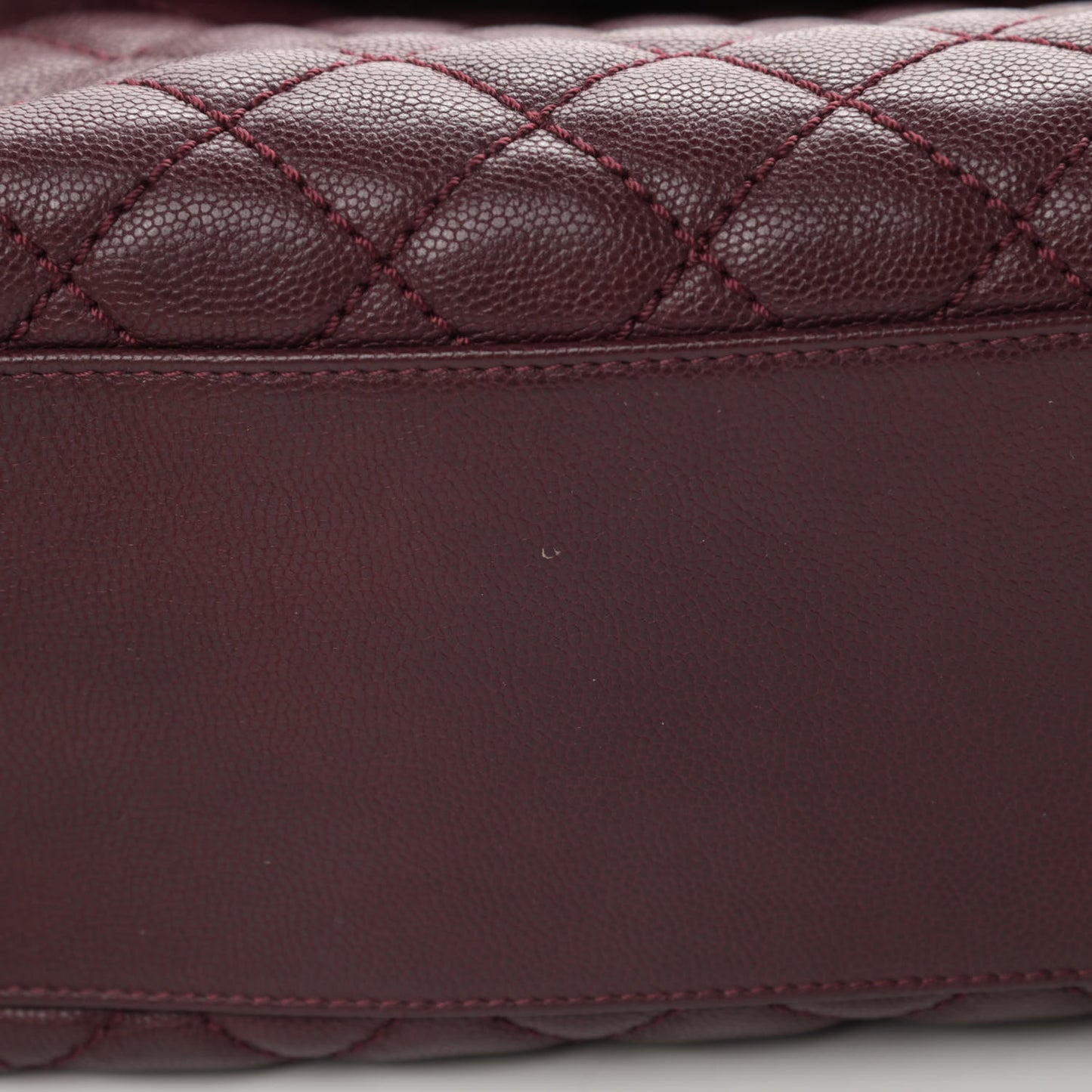 Caviar Quilted Medium Coco Handle Flap Burgundy