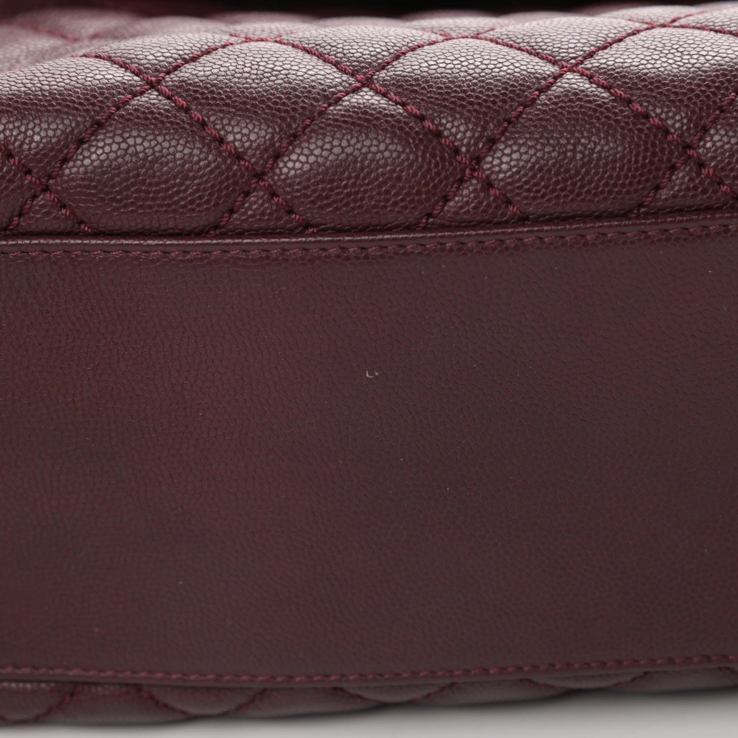 Chanel Caviar Quilted Medium Coco Handle Flap Burgundy 5 of 5