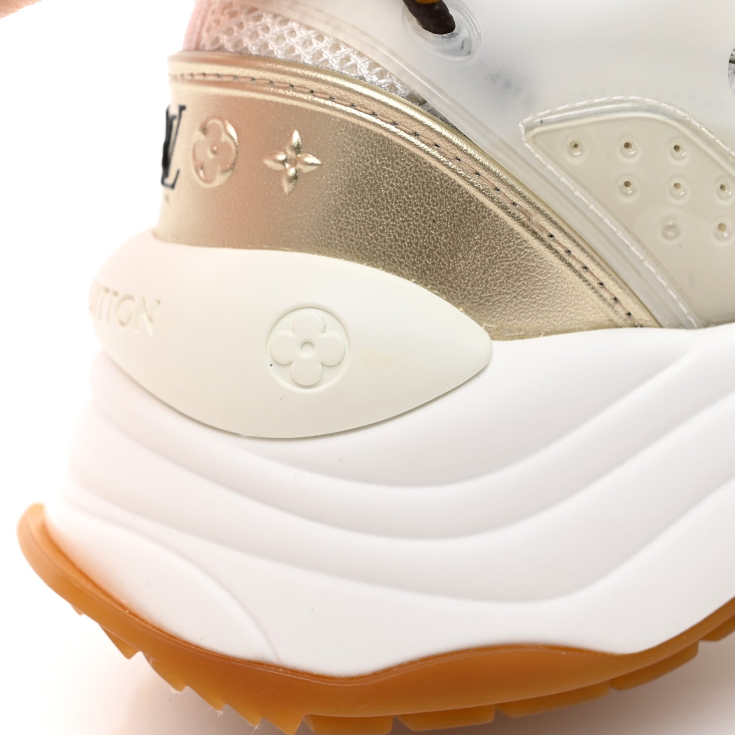 Louis Vuitton Monogram Calfskin Run 55 Sneakers 36 White 9 of 10
