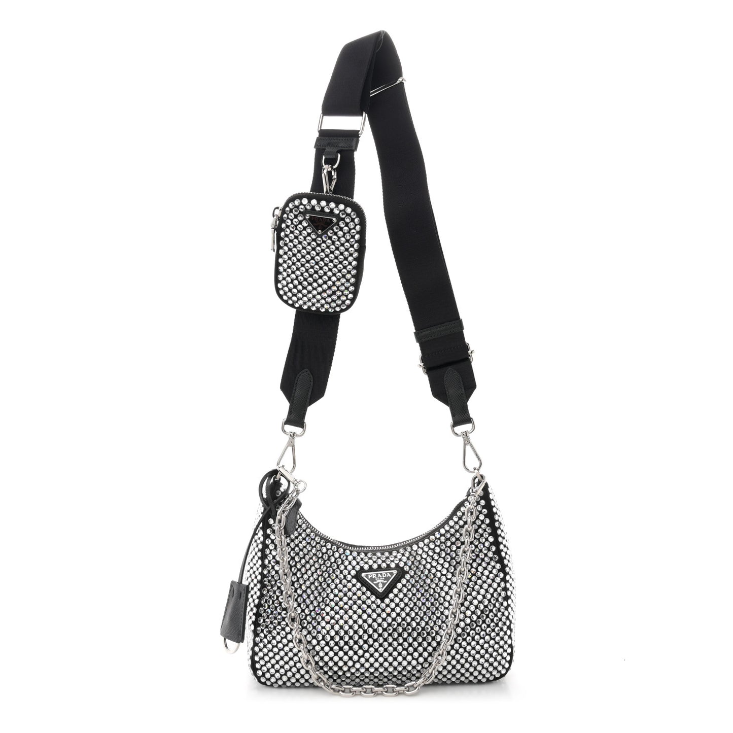 Satin Crystal Re-Edition 2005 Shoulder Bag Cristal