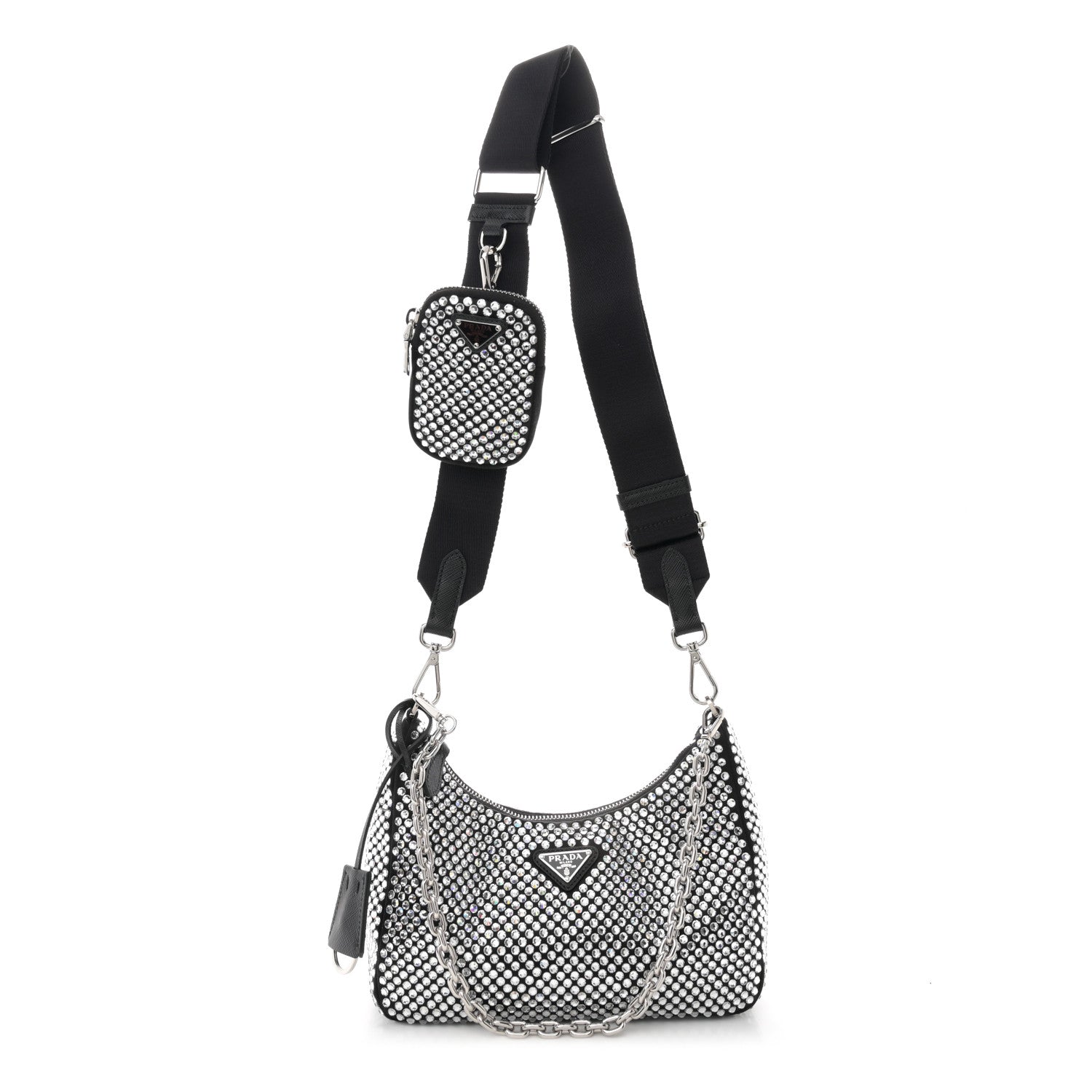 Prada Satin Crystal Re-Edition 2005 Shoulder Bag Cristal 1 of 10