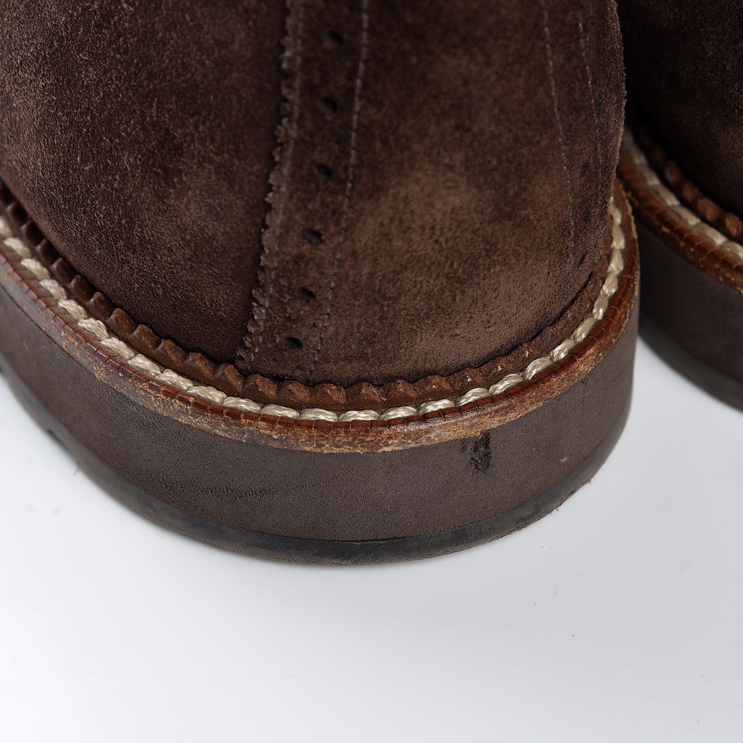 Mens Suede Brogues Boots 9.5 Brown