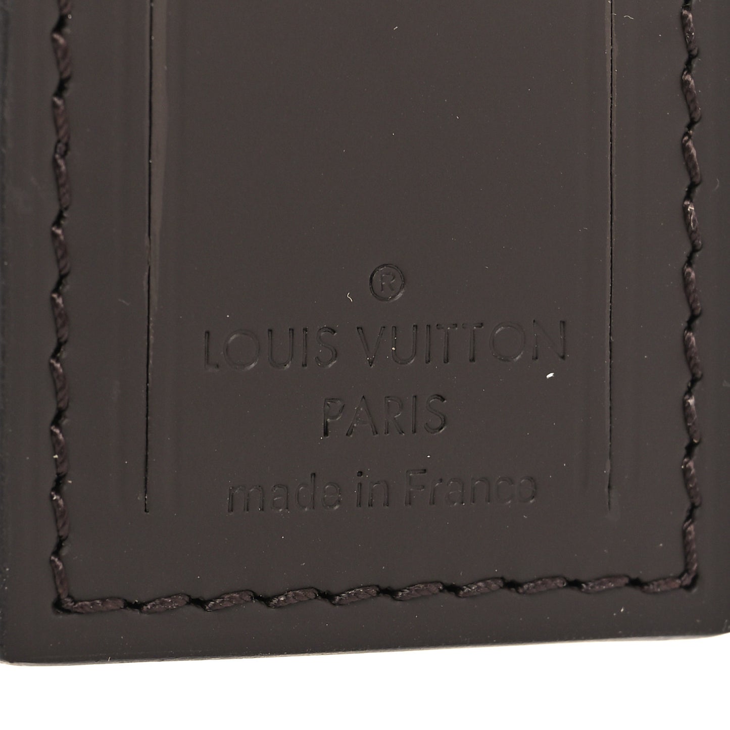 Calfskin Luggage Tag Ebene