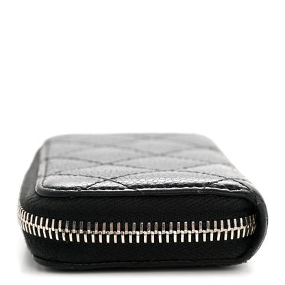 Chanel Caviar Quilted Zip Coin Purse Black 9 of 10