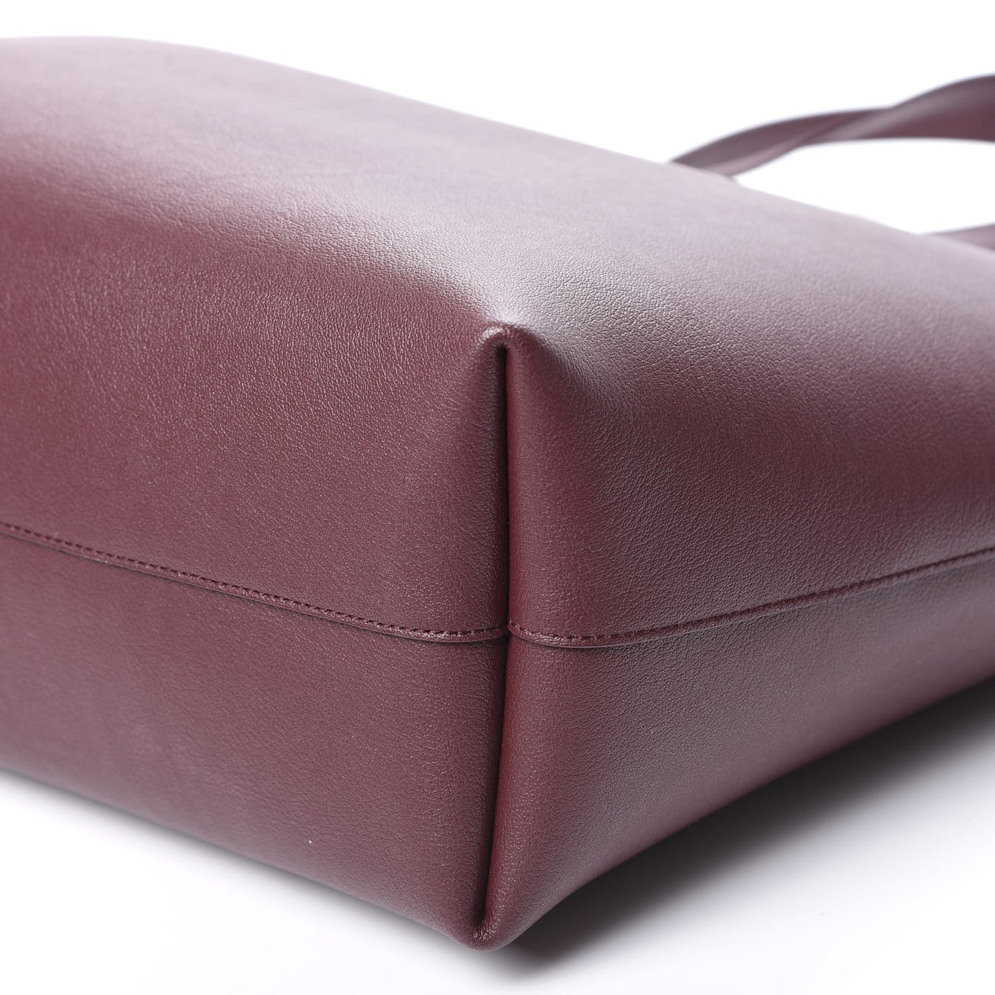 Calfskin Large Shopping Tote Dark Red