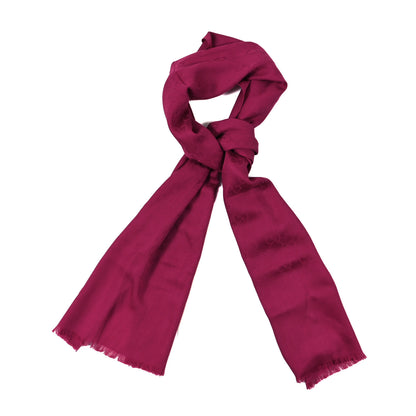 Gucci Wool Silk GG Monogram GGNat Scarf Fuchsia 1 of 3