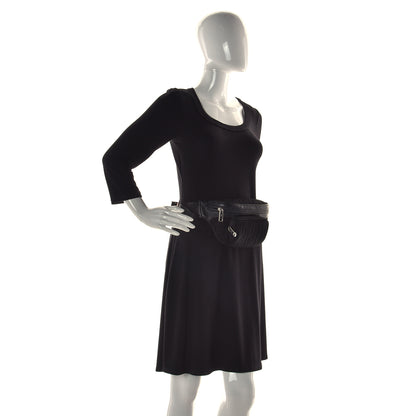 Fendi Neoprene Mesh Vitello Grace FF Pocket Belt Bag Black 2 of 9