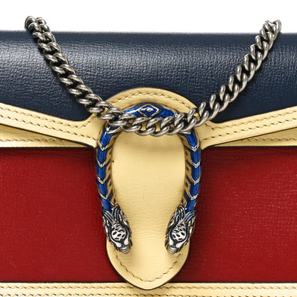 Gucci Azalea Calfskin Enamel Super Mini Dionysus Shoulder Bag Red Blue Yellow 7 of 9
