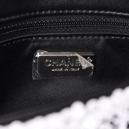 Chanel Sequin Classic Small Flap Black White 6 of 7