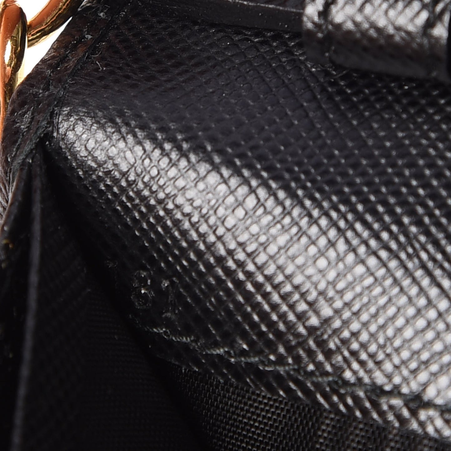 Saffiano Metal Oro Chain Wallet Nero Black