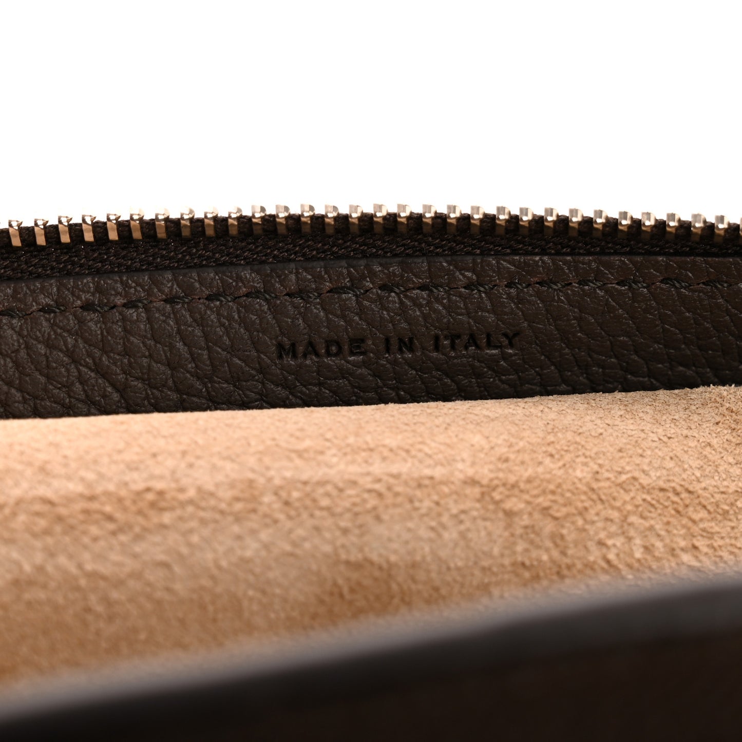 Grained Calfskin Large Slouchy Banana Bag Brunette