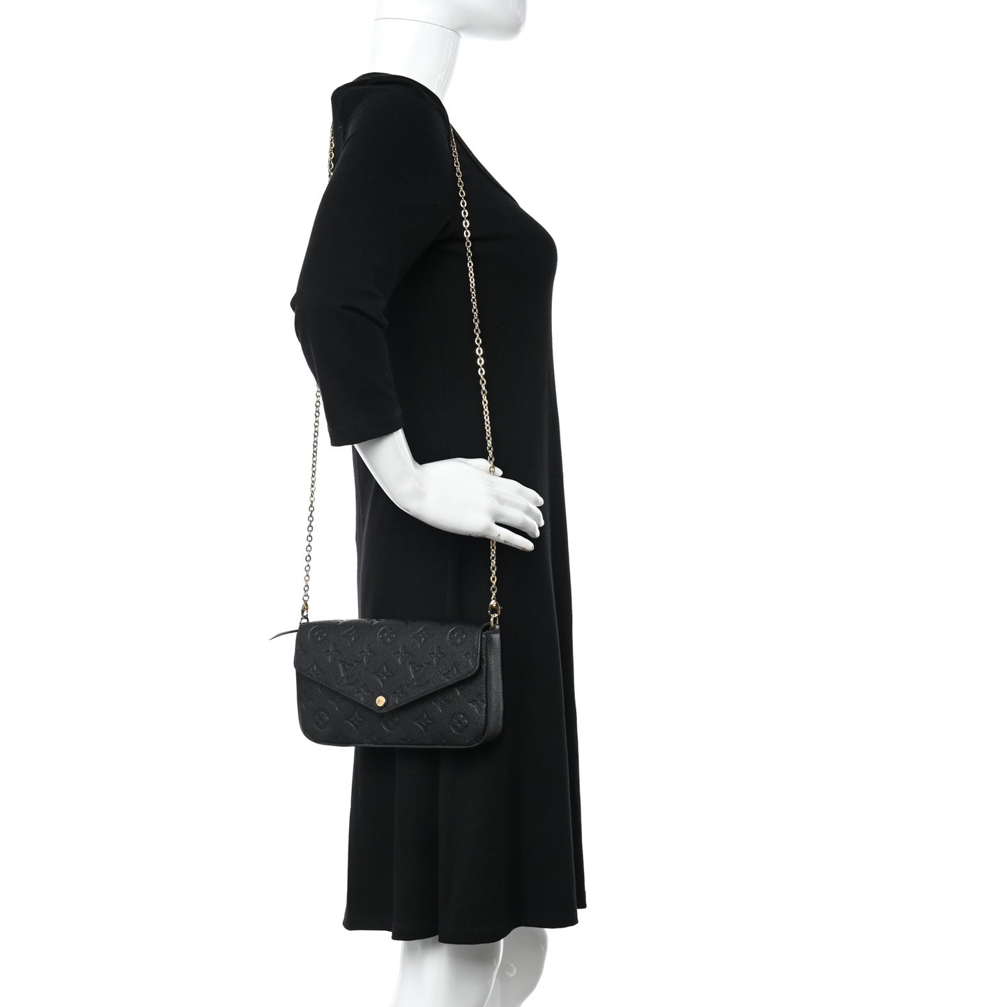 Empreinte Pochette Felicie Chain Wallet Black