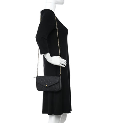 Louis Vuitton Empreinte Pochette Felicie Chain Wallet Black 2 of 15