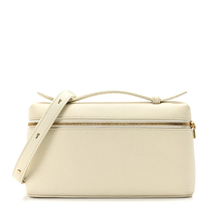 Loro Piana Grained Calfskin L19 Extra Pocket Pouch Whisper White 1 of 9