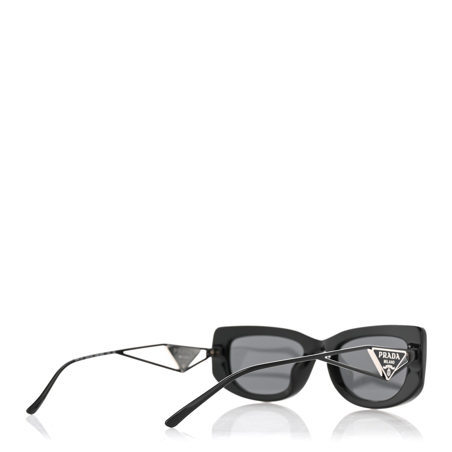 Prada Acetate Sunglasses SPR 14Y Black Slate Gray 4 of 9