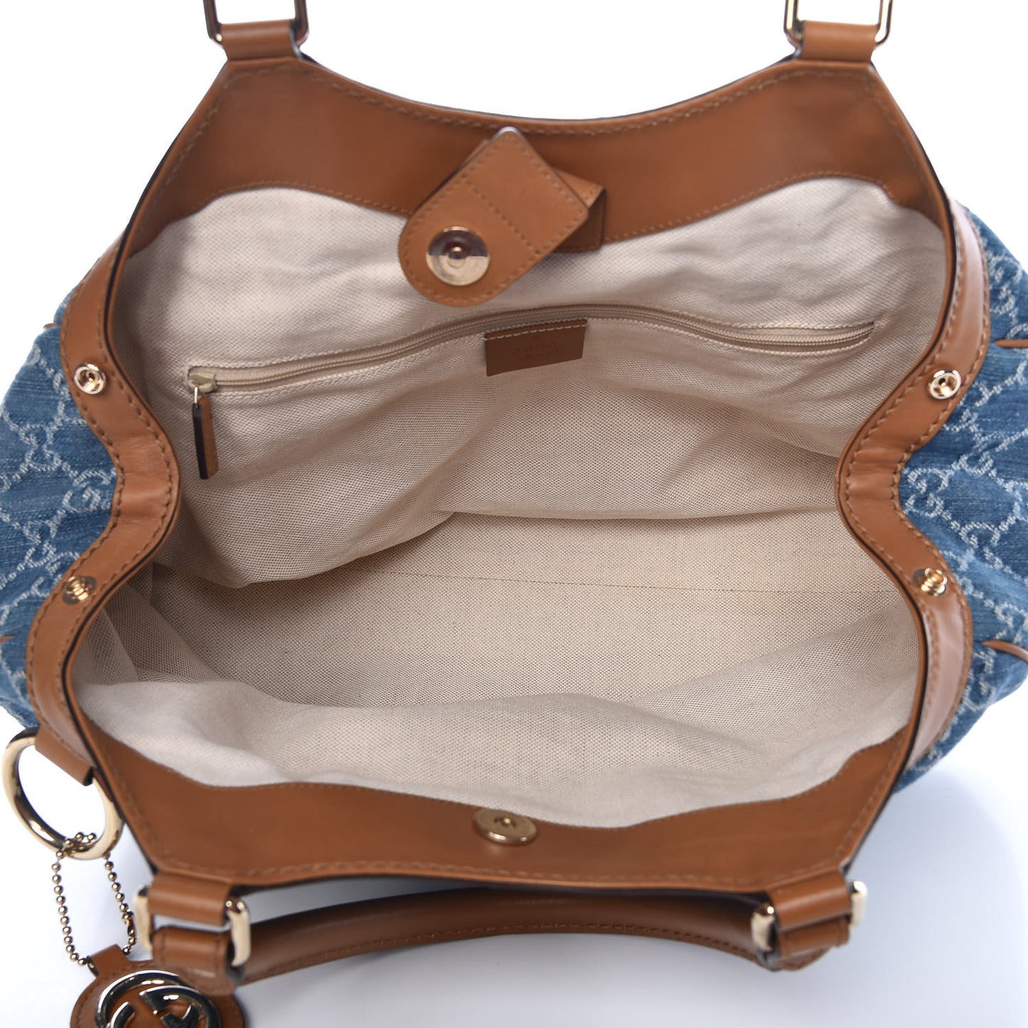 Denim Monogram Medium Sukey Tote Blue