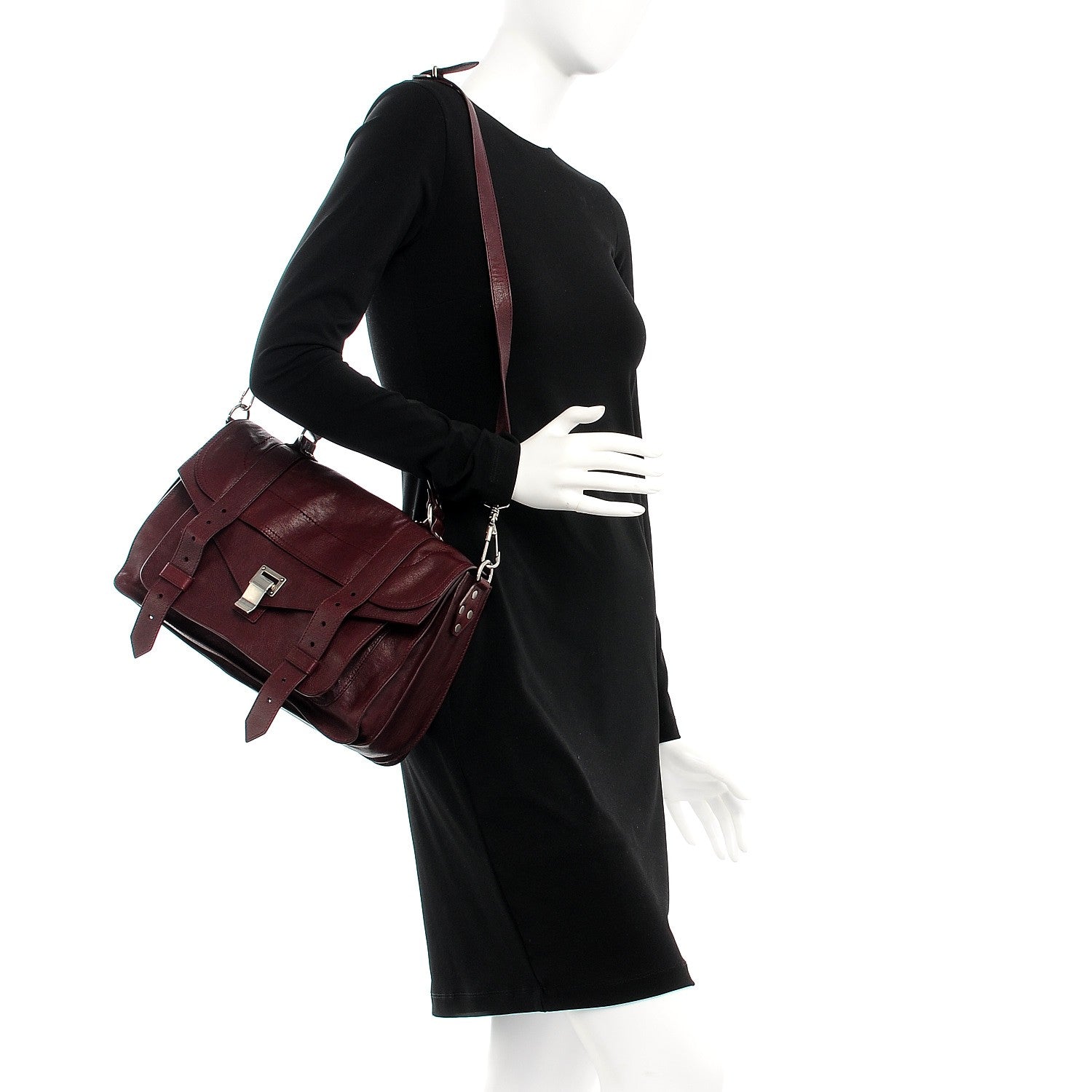 Proenza Schouler Lambskin Medium PS1 Satchel Oxblood 2 of 8