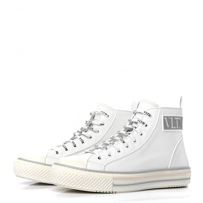 Valentino Garavani Calfskin Womens Giggies High Top Sneakers 37.5 White 3 of 6