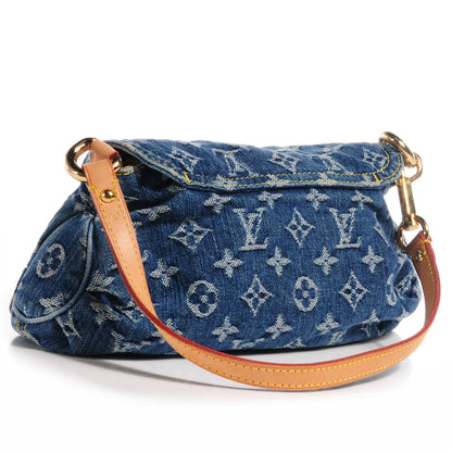 Louis Vuitton Monogram Denim Mini Pleaty Blue 3 of 7