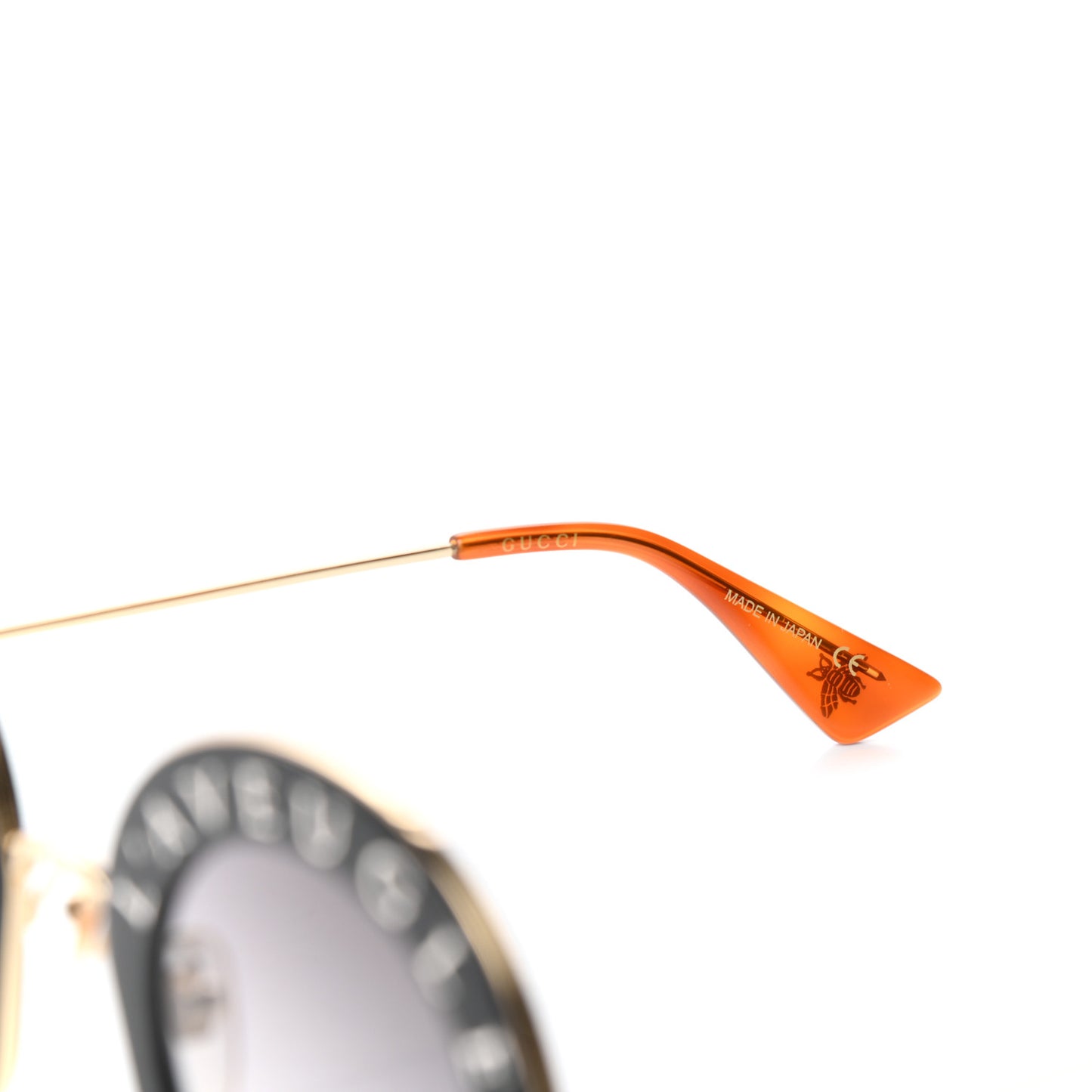 Metal L'Aveugle Par Amour Round Frame Sunglasses GG0113S Black