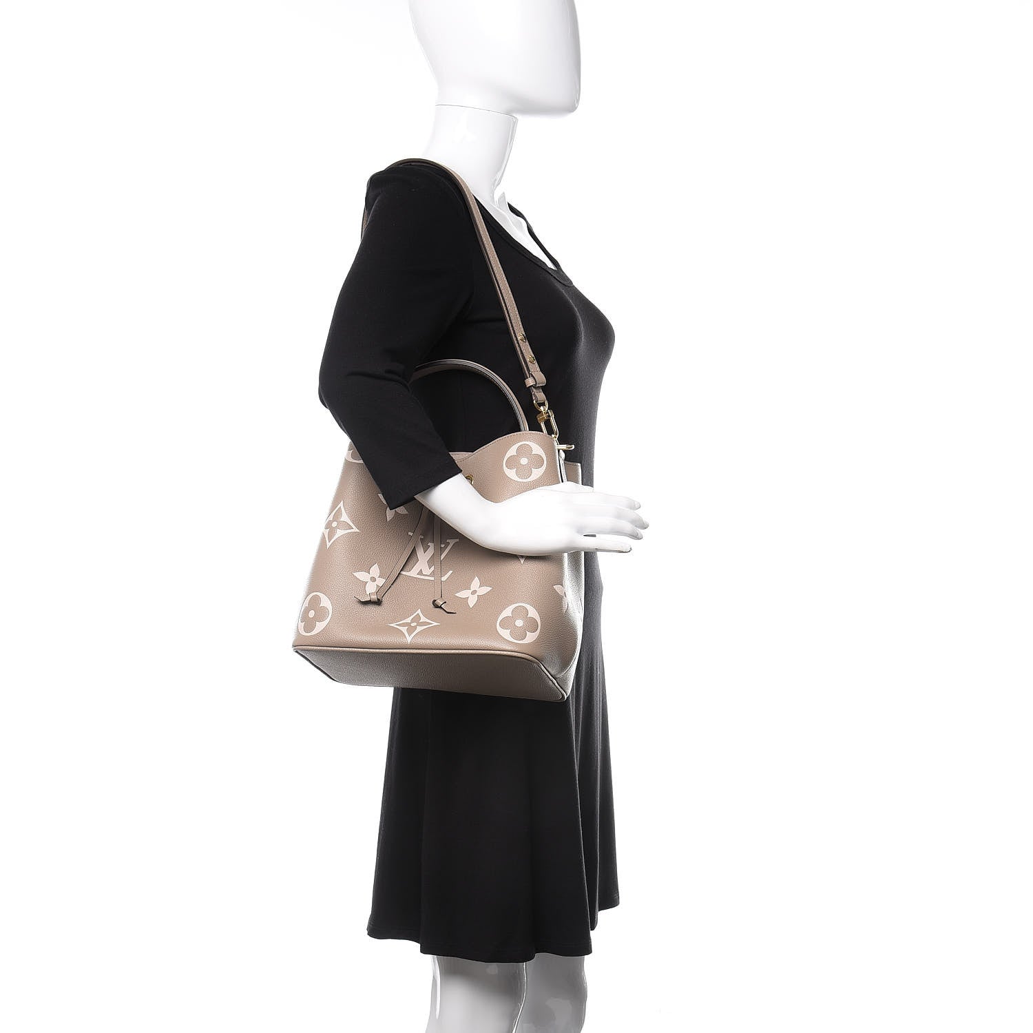 Louis Vuitton Empreinte Monogram Giant Neonoe MM Tourterelle Creme 2 of 10
