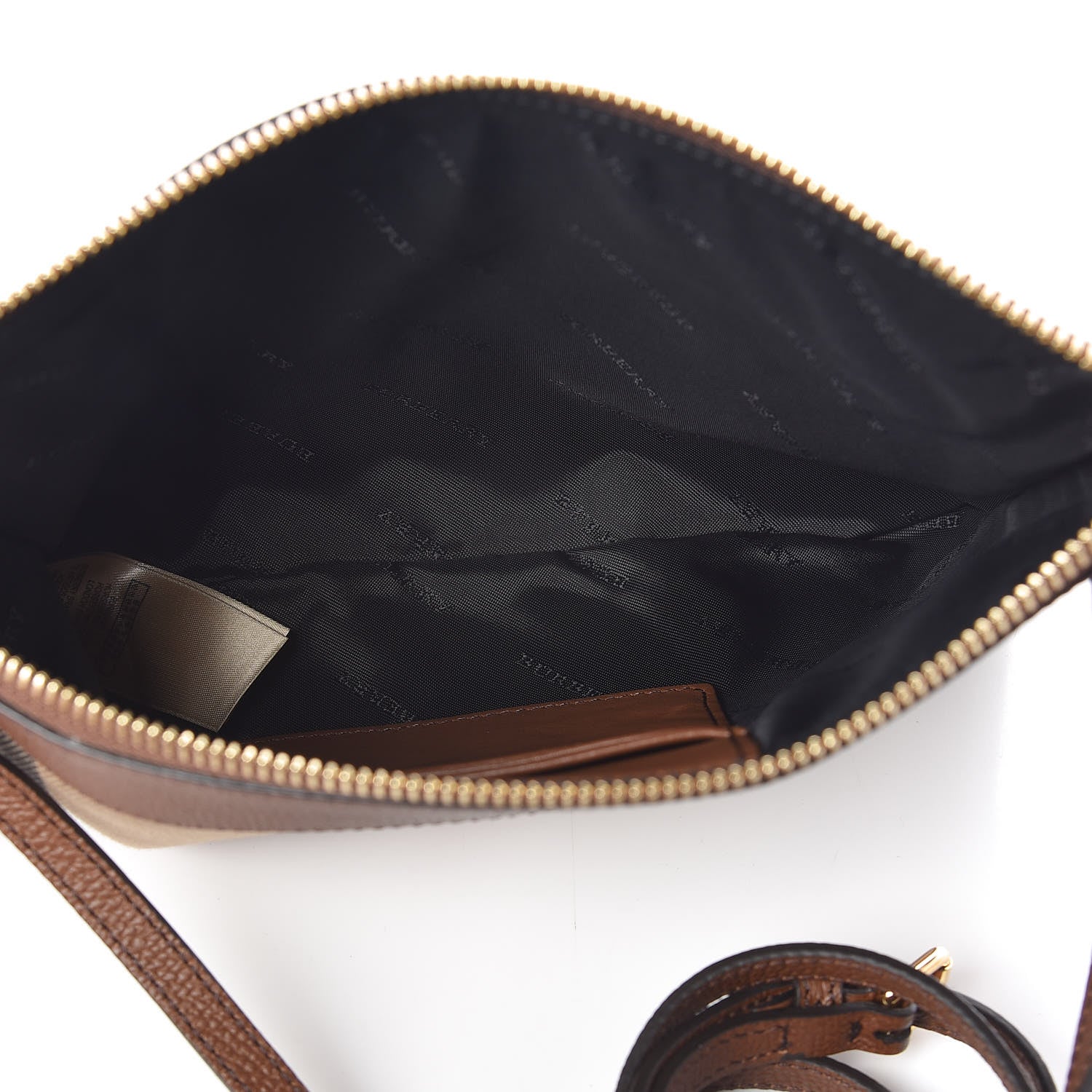 Burberry House Check Derby Peyton Crossbody Clutch Bag Tan 5 of 10