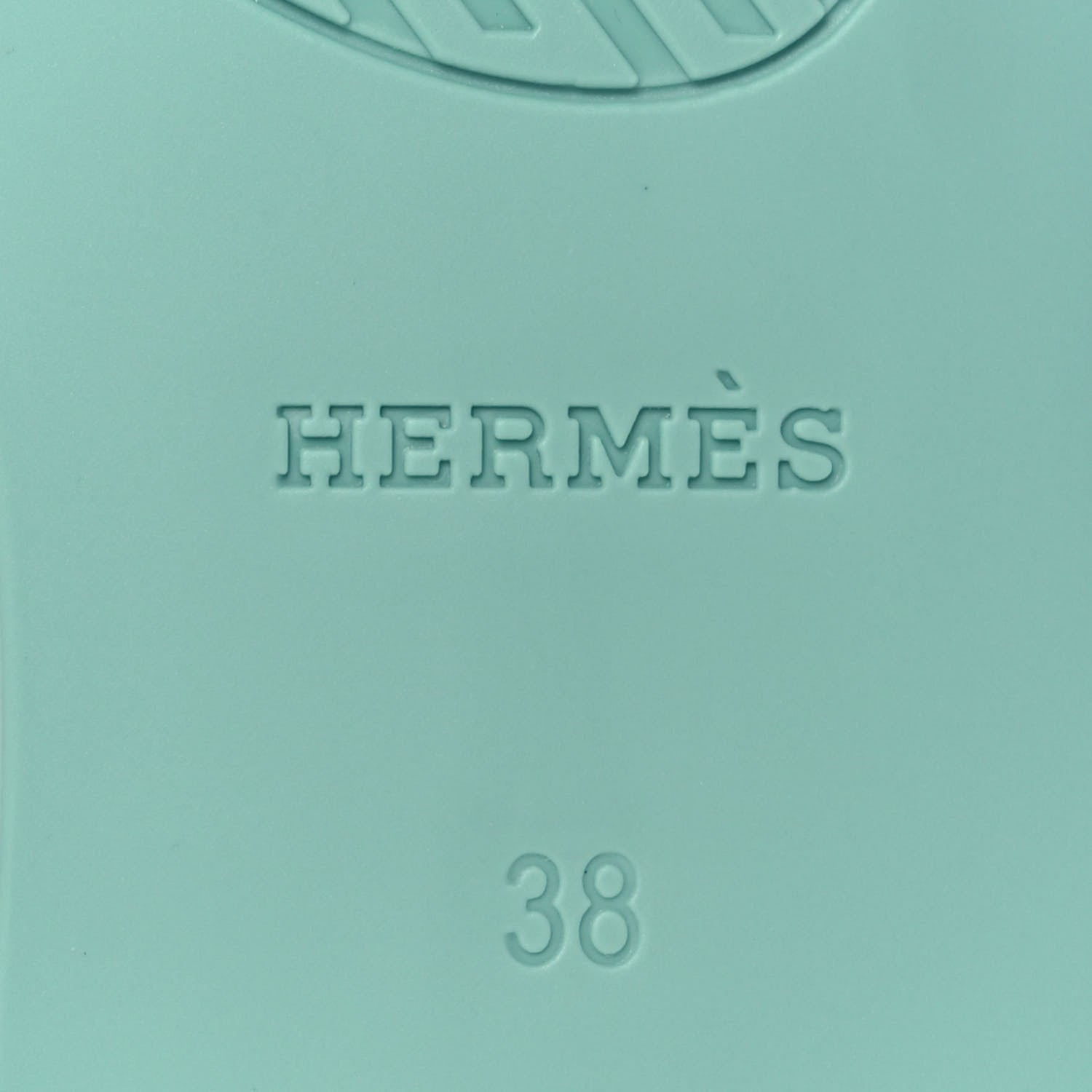 Hermes Rubber Womens Egerie Sandals 38 Vert Embrun 6 of 9