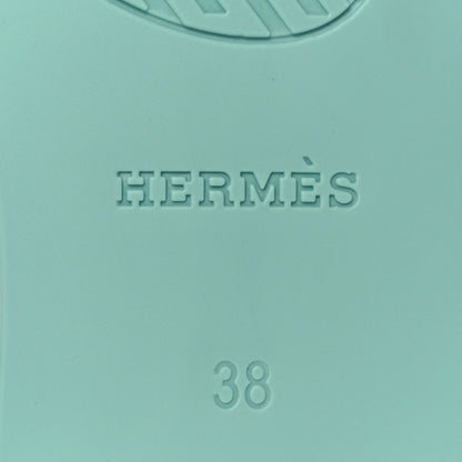 Hermes Rubber Womens Egerie Sandals 38 Vert Embrun 6 of 9